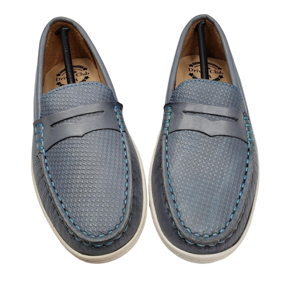 Driver Club USA | NIB Naples 2 Powder Blue Leather Preppy Loafers Girl's 13.5 - Picture 5 of 15